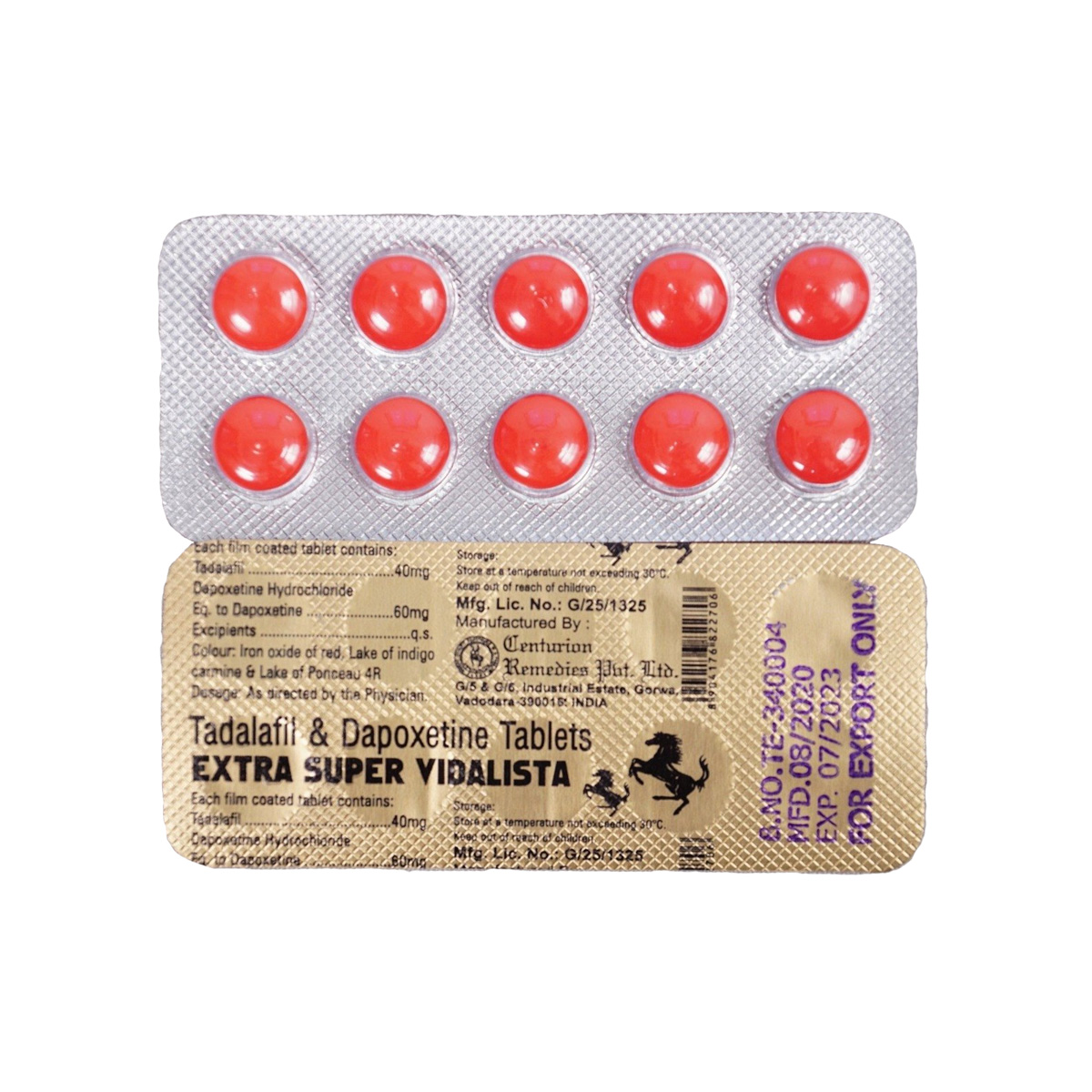 엑스트라 슈퍼 비달리스타 (타다라필 40mg+다폭세틴 60mg) - Image 2