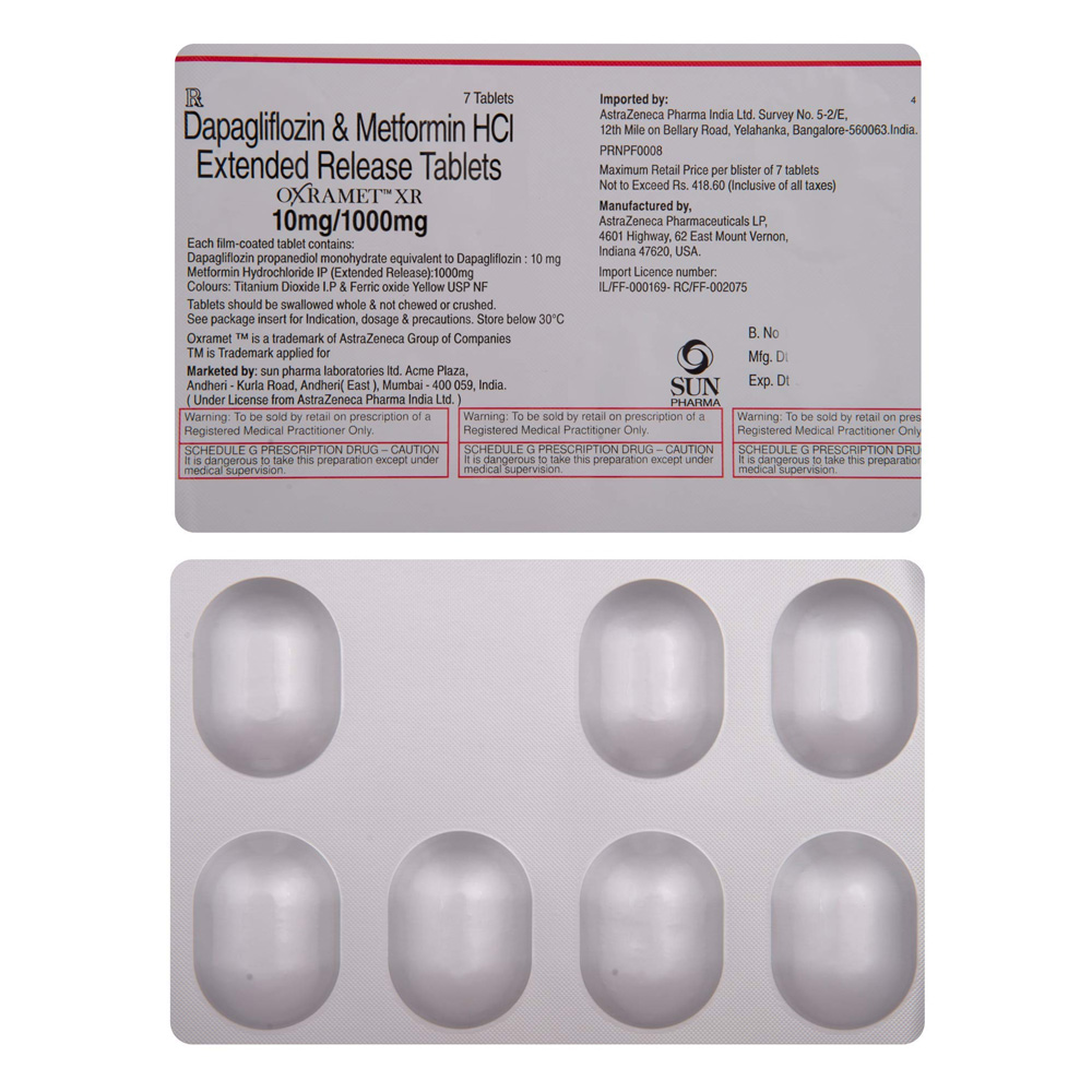 옥스라메트 XR 1000mg (다파글리플로진 10mg+메트포르민 1000mg) - Image 2